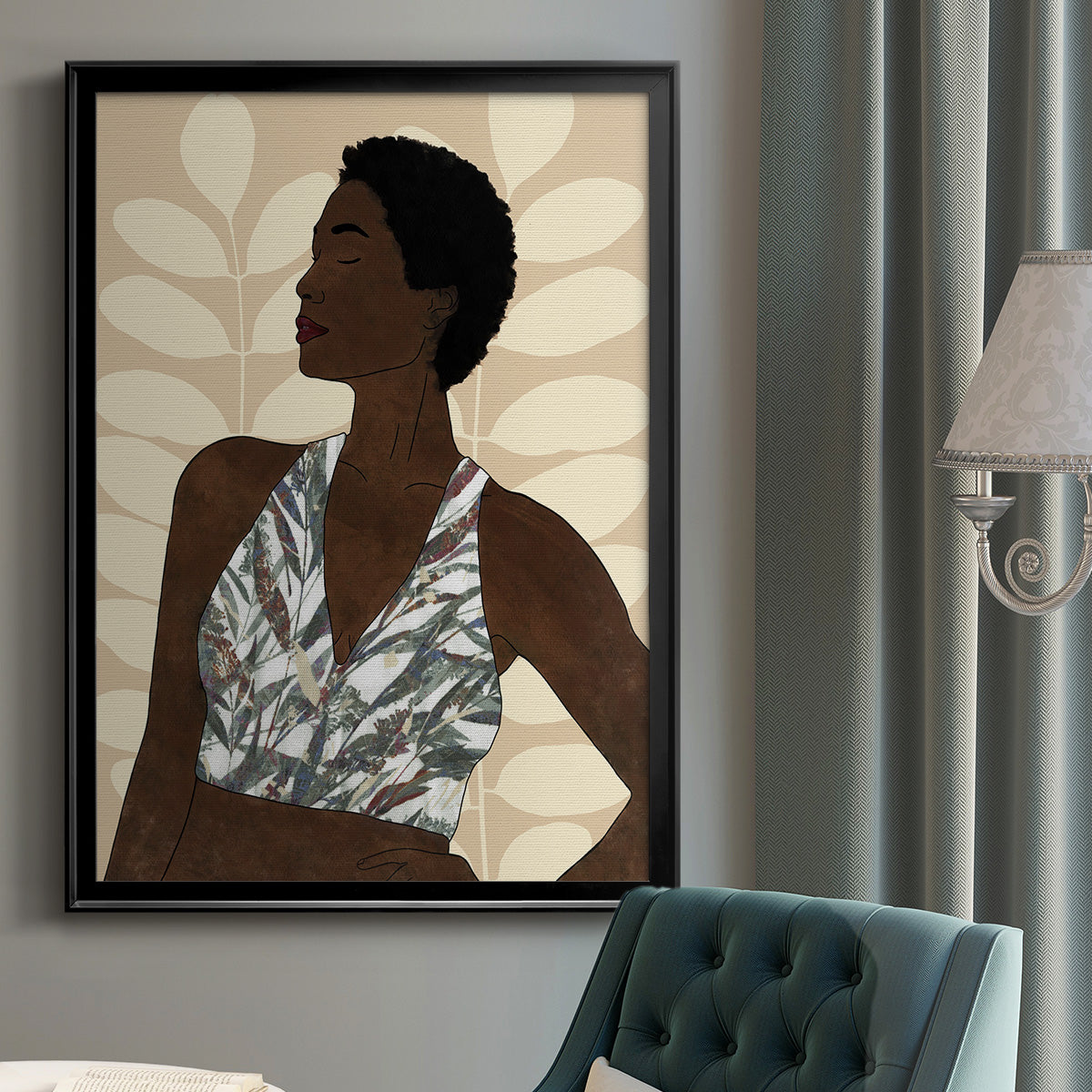 Ethnic Beauty I - Modern Framed Canvas Print