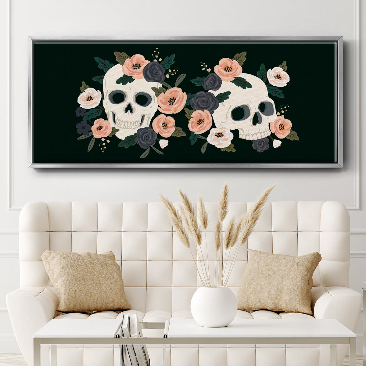 Skull & Snake Collection D - Floater Framed Canvas Print
