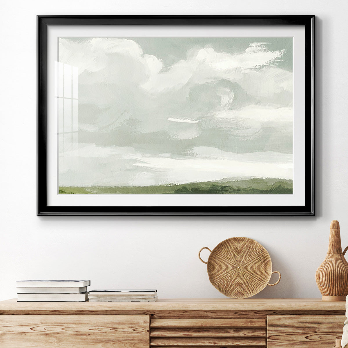 Gray Stone Sky III Premium Framed Print - Ready to Hang