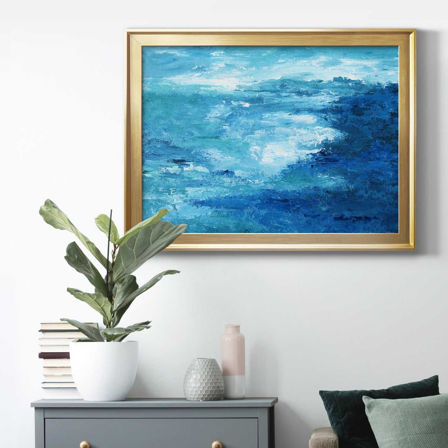 Crashing Waves II Premium Classic Framed Canvas - Ready to Hang