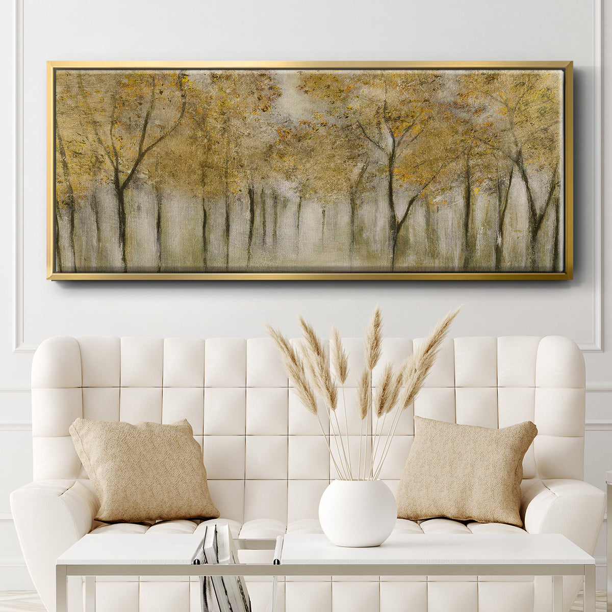 Golden Spring - Floater Framed Canvas Print