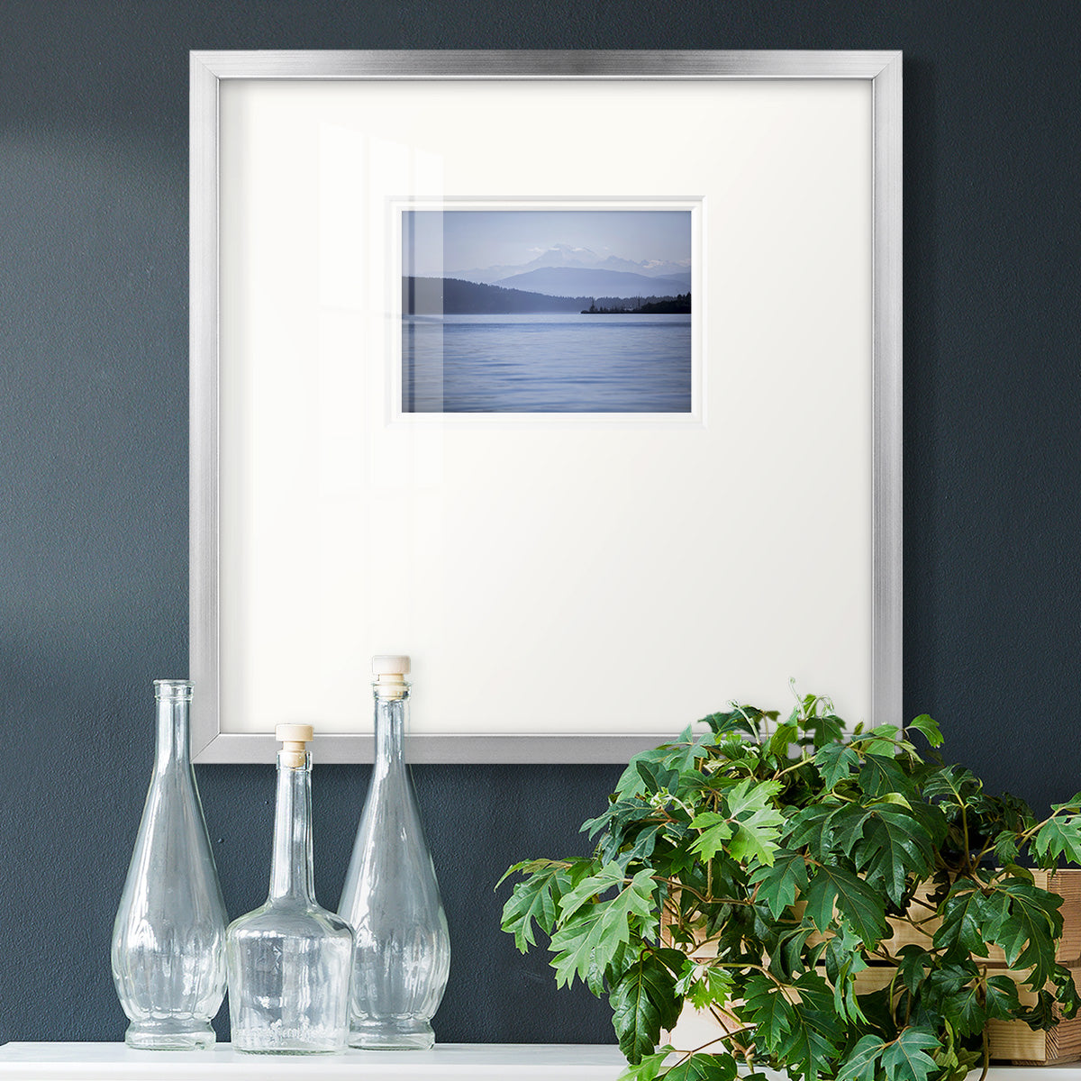 Blue Serenity- Premium Framed Print Double Matboard