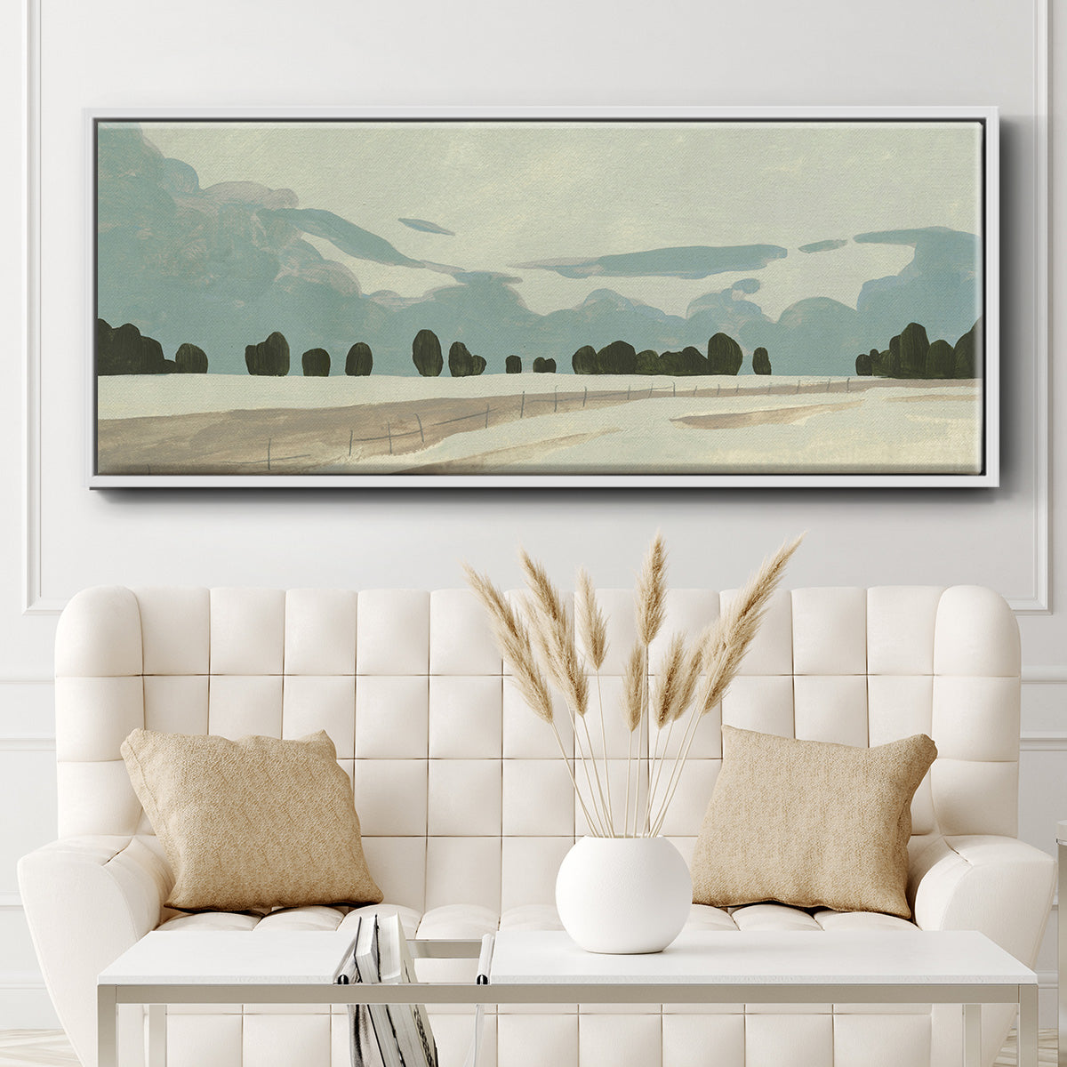 Farmland Study IV - Floater Framed Canvas Print