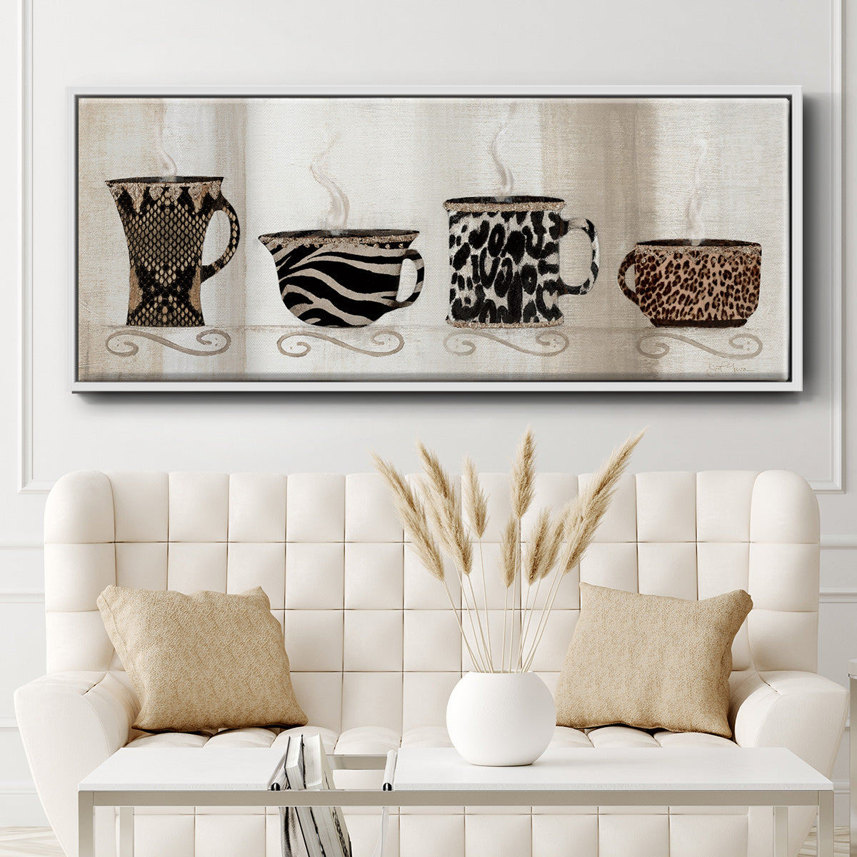 Coffee Skins II - Floater Framed Canvas Print