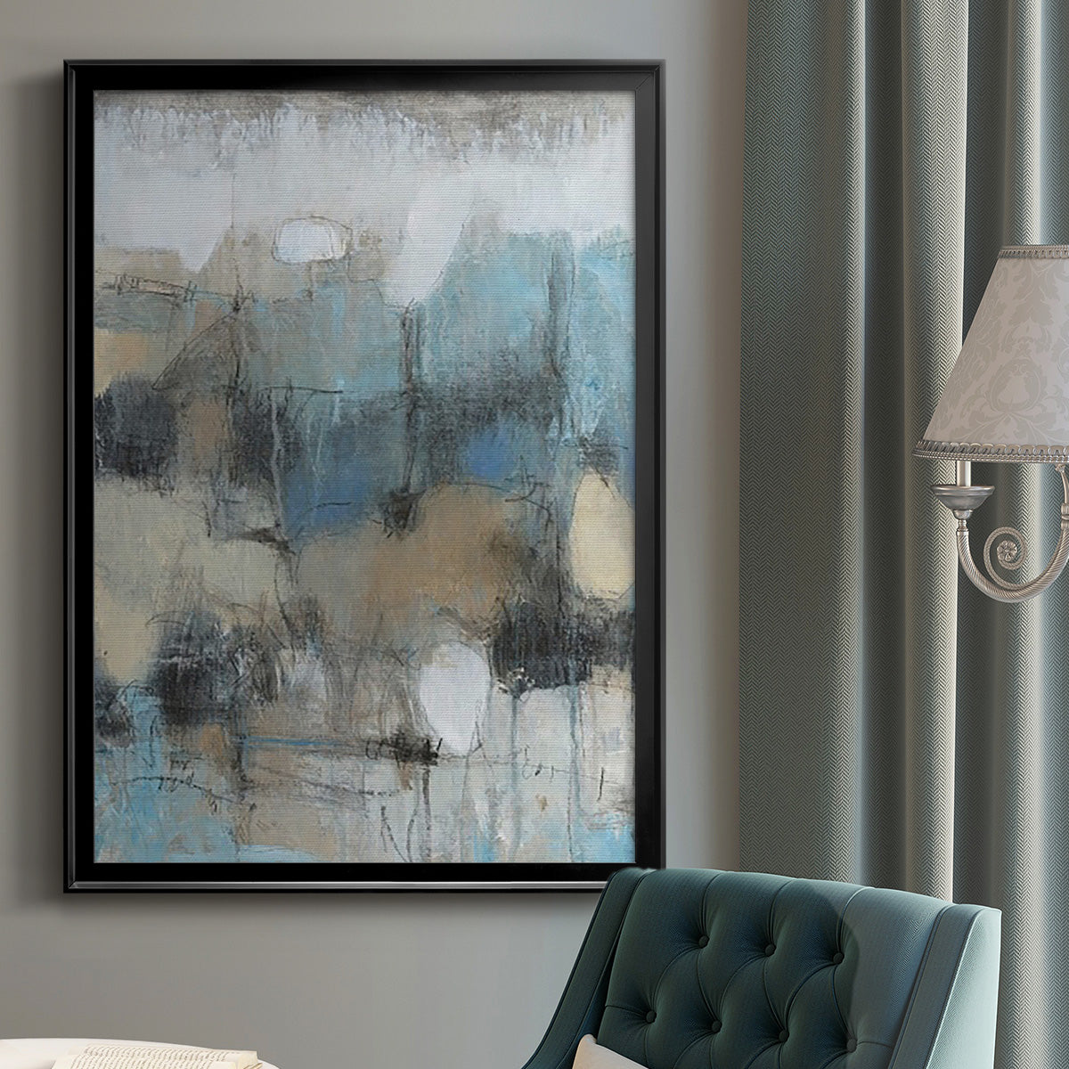 In the Moment II - Modern Framed Canvas Print