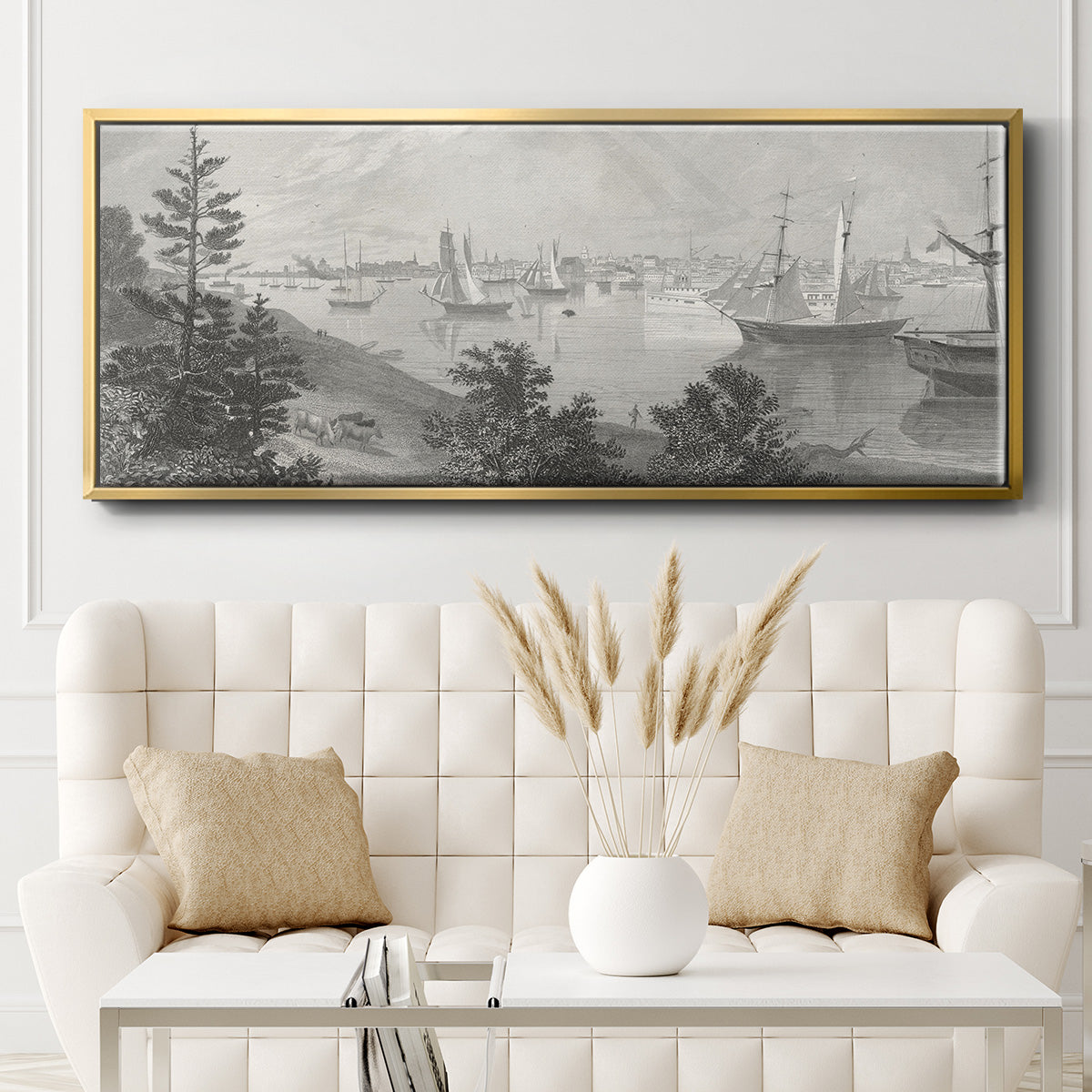 City of Detroit - Floater Framed Canvas Print