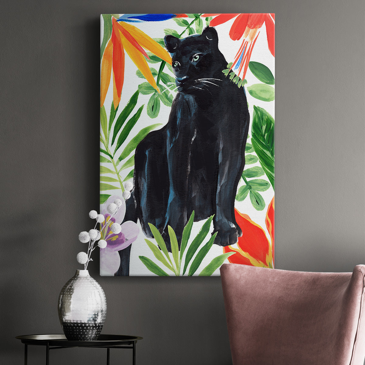 Panther's Paradise I Premium Gallery Wrapped Canvas - Ready to Hang