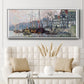 View of the Kromme Waal in Amsterdam - Floater Framed Canvas Print