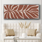 Terra Cotta Block Palms I - Floater Framed Canvas Print