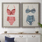 Vintage Swimming III - Premium Framed Canvas 2 Piece Set - Ready to Hang