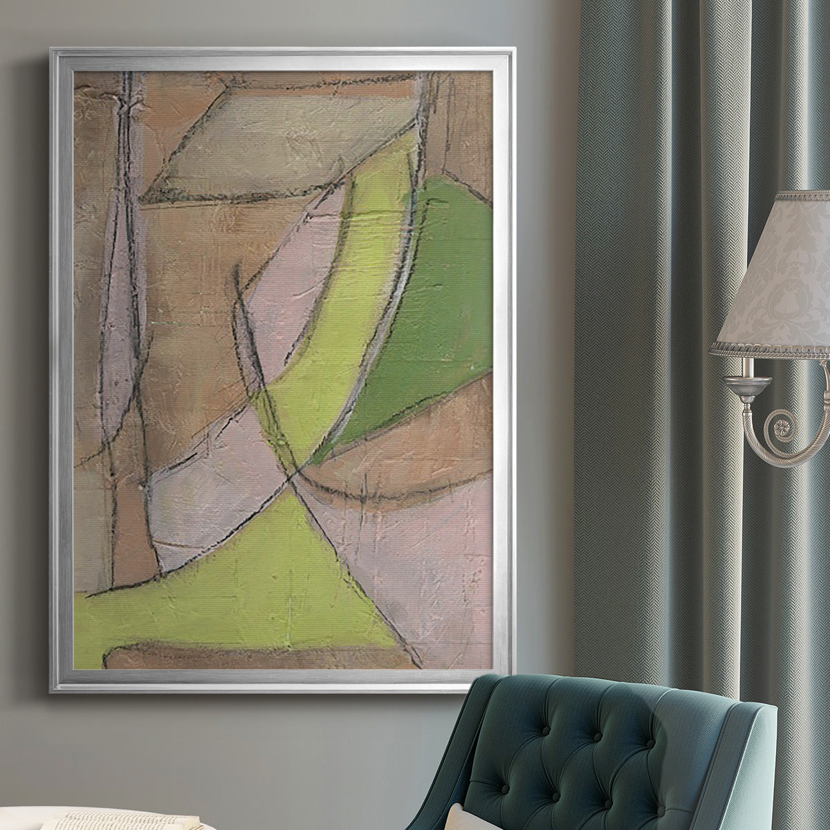 Many Layers II - Modern Framed Canvas Print