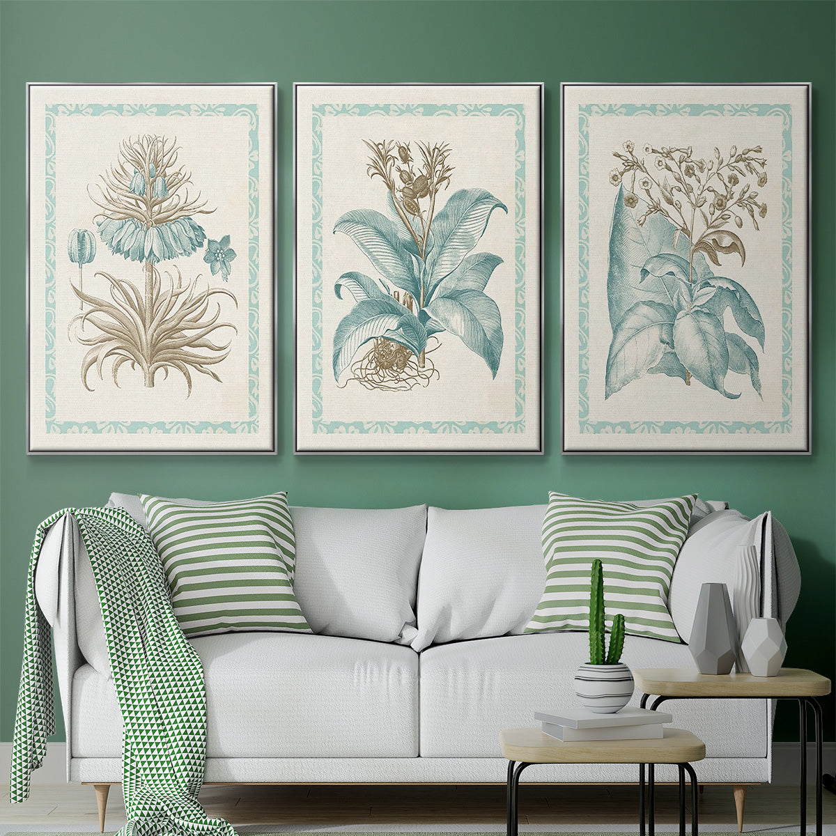Willow Blue Besler I - Floater Framed Canvas Set