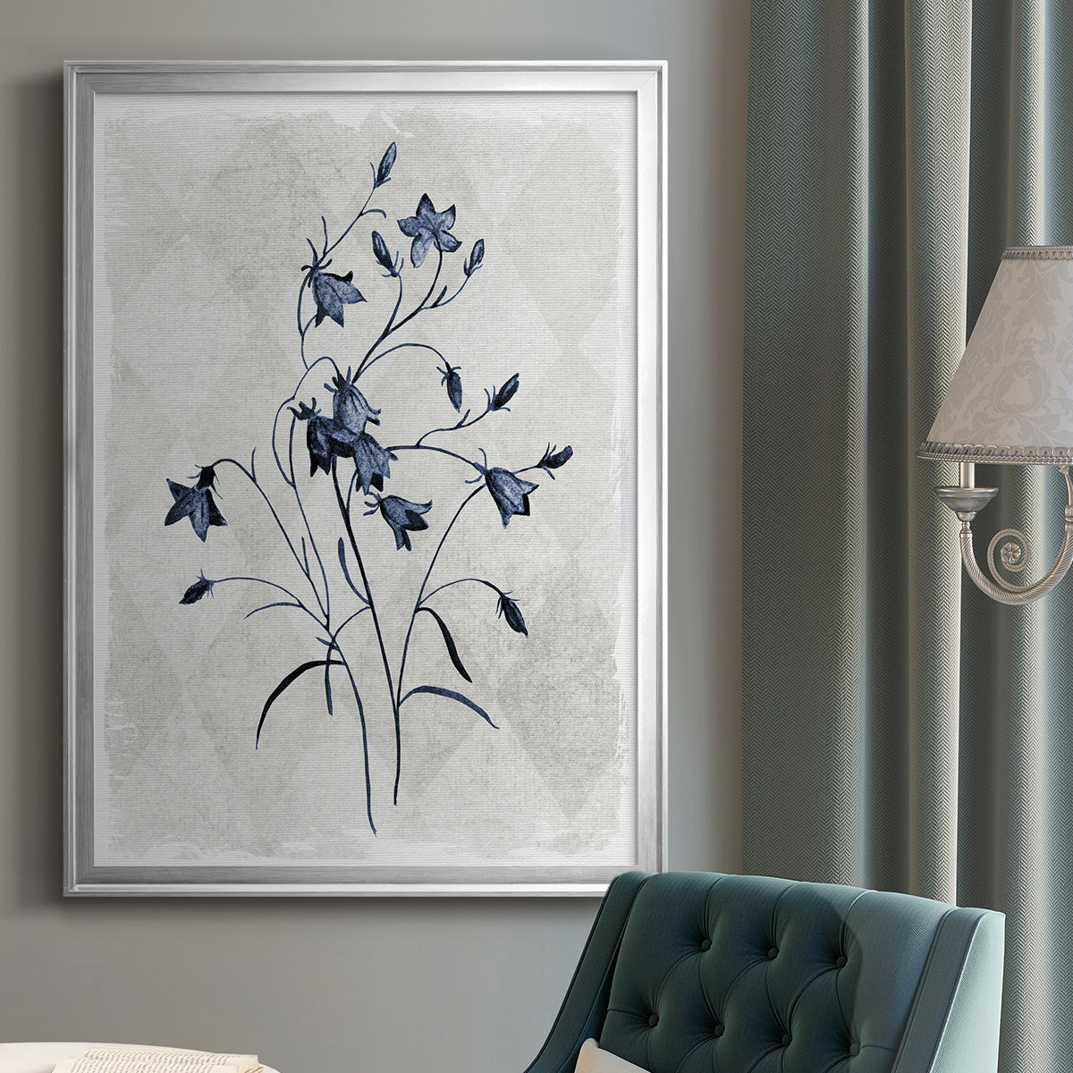 Harlequin Botanical II - Modern Framed Canvas Print