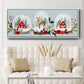 Snow Globe Village Collection D - Floater Framed Canvas Print