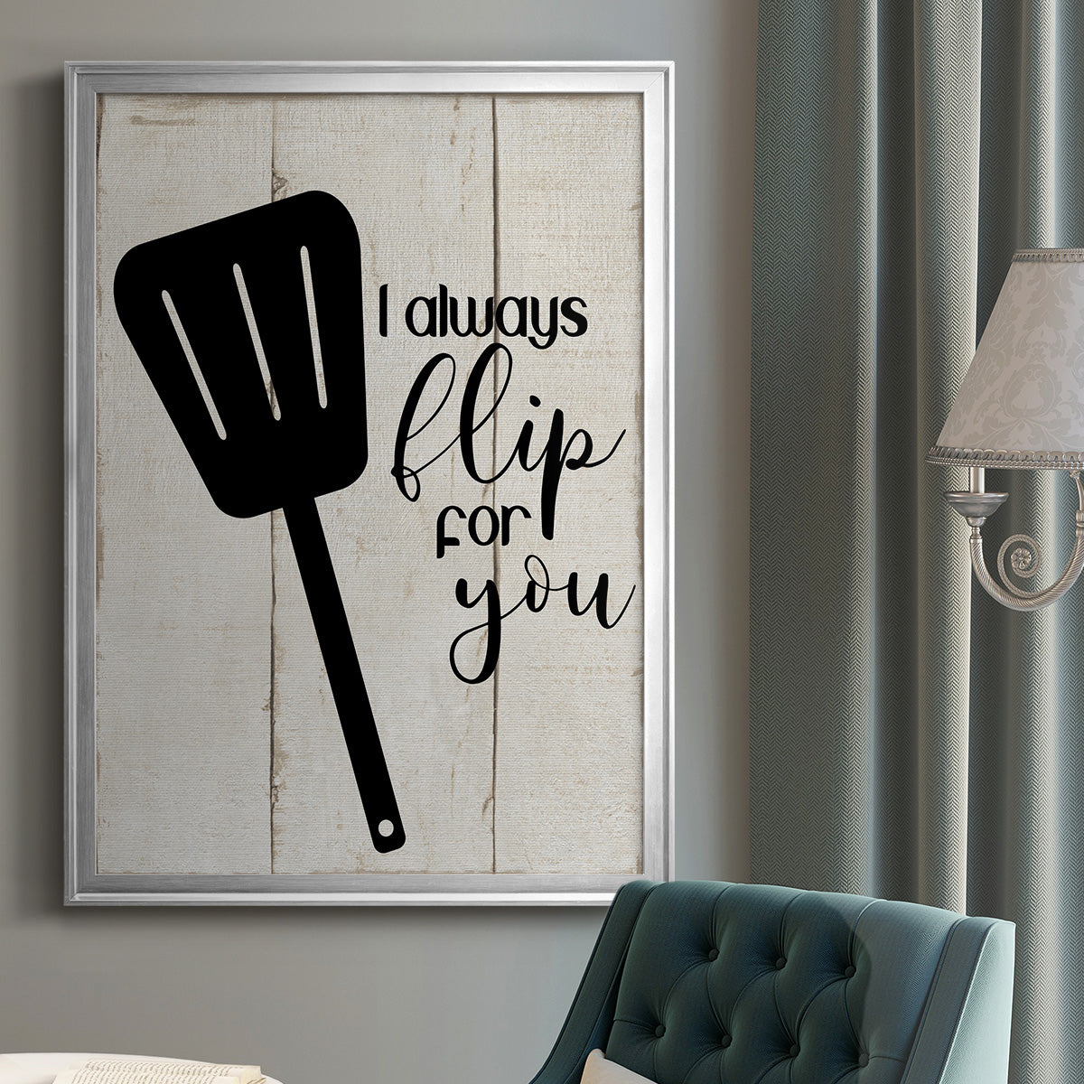Flip For You - Modern Framed Canvas Print