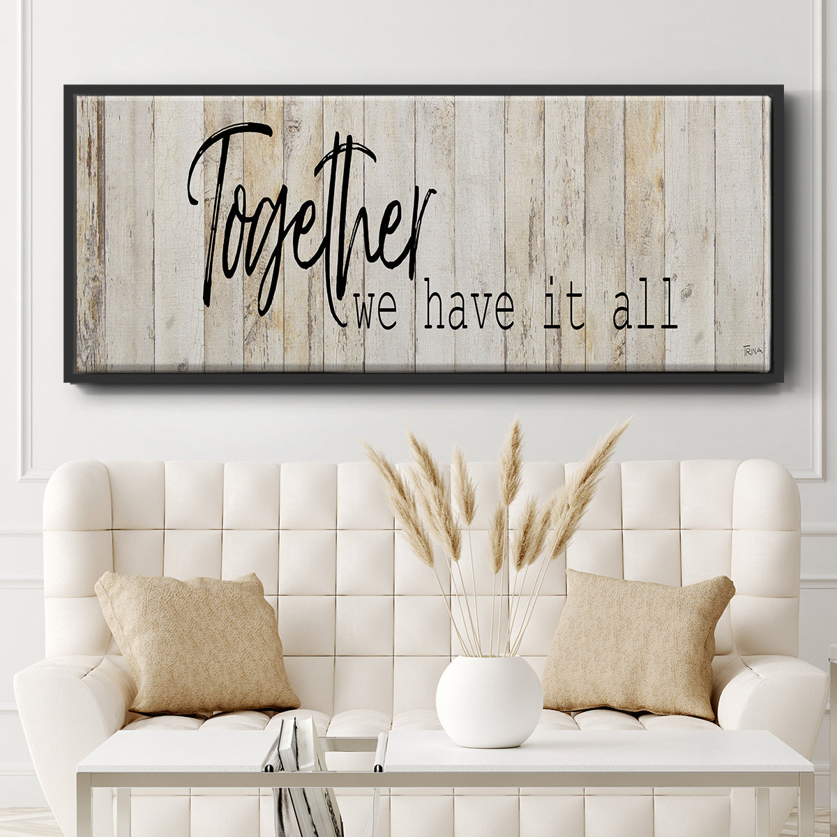 Together We Have - Floater Framed Canvas Print