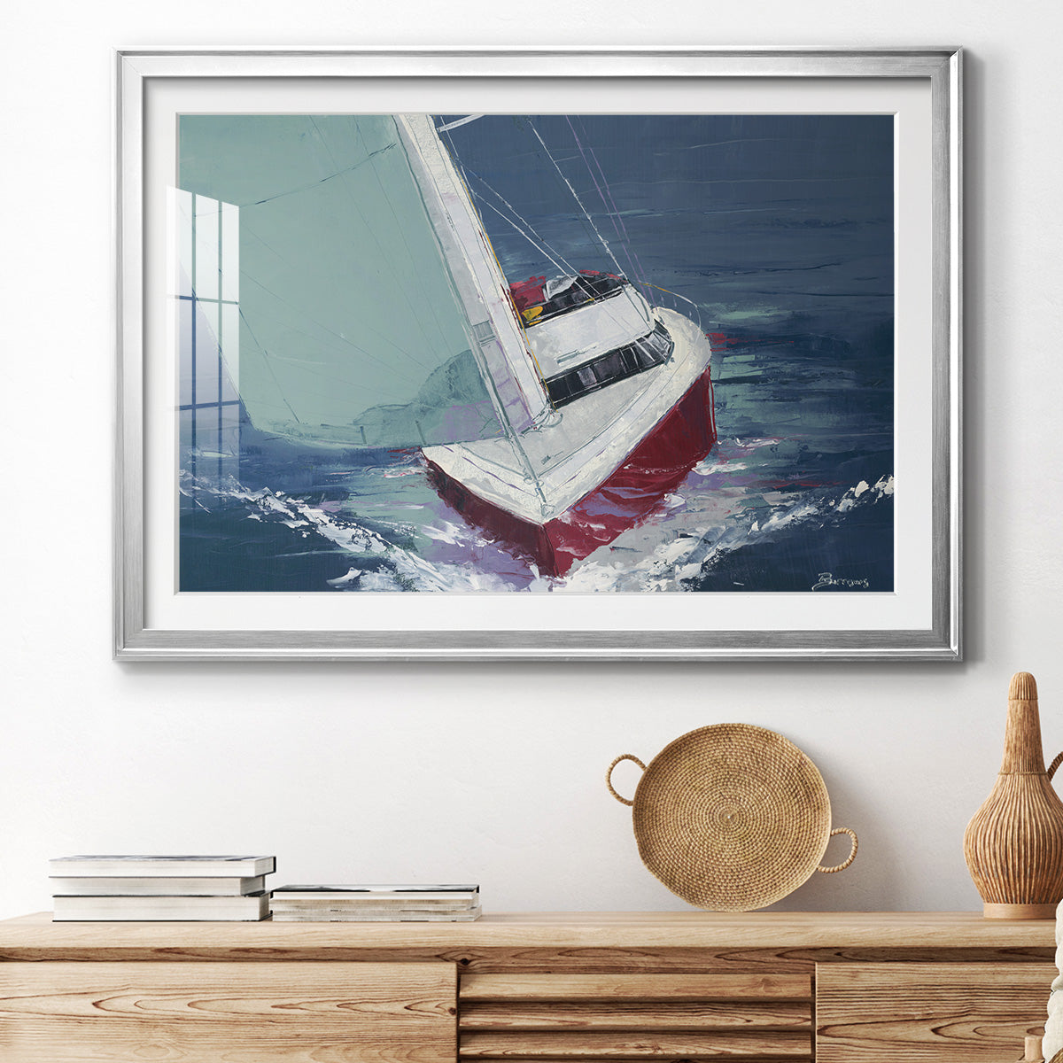 Day Sailing Premium Framed Print - Ready to Hang