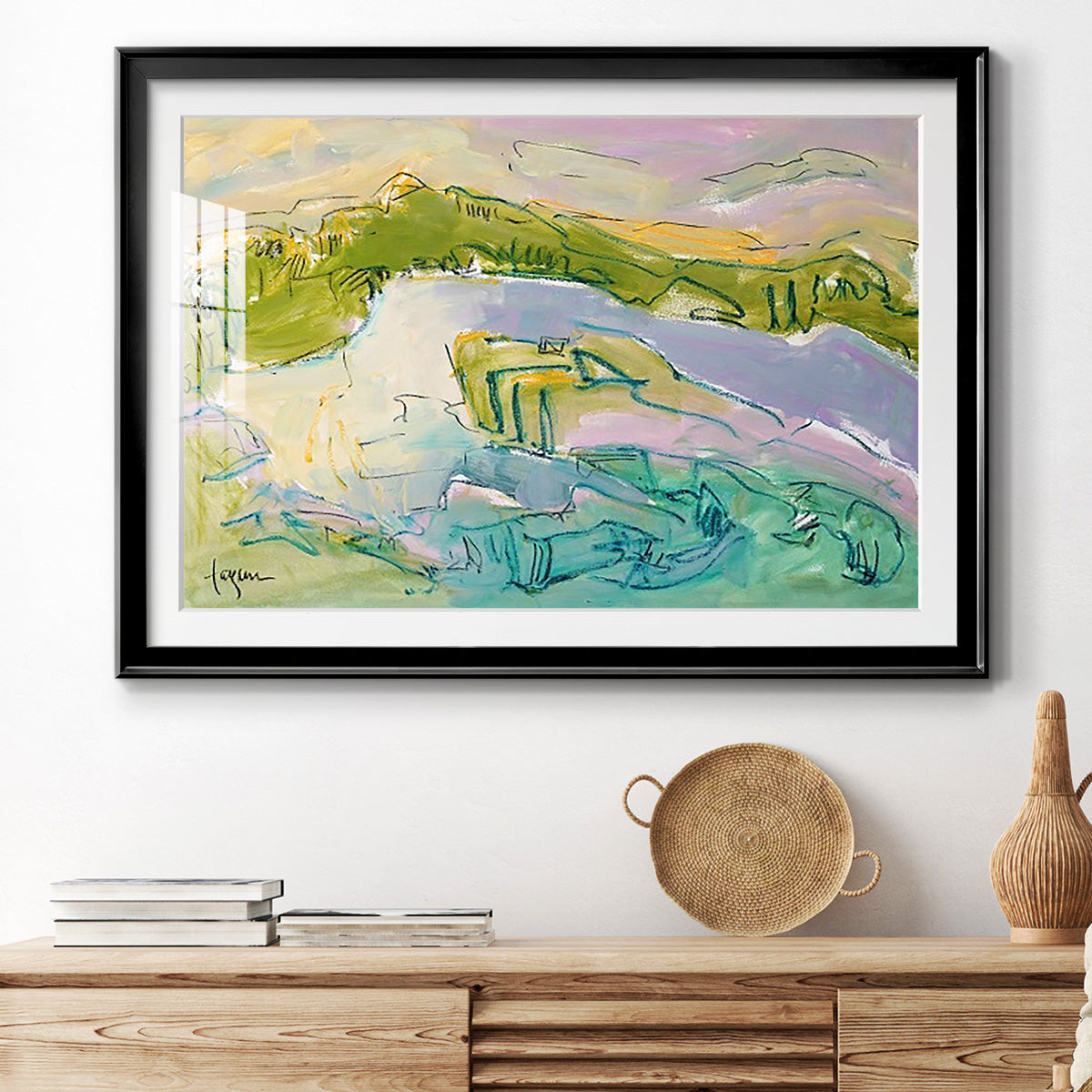 Treasured Island - Modern Framed Art Print