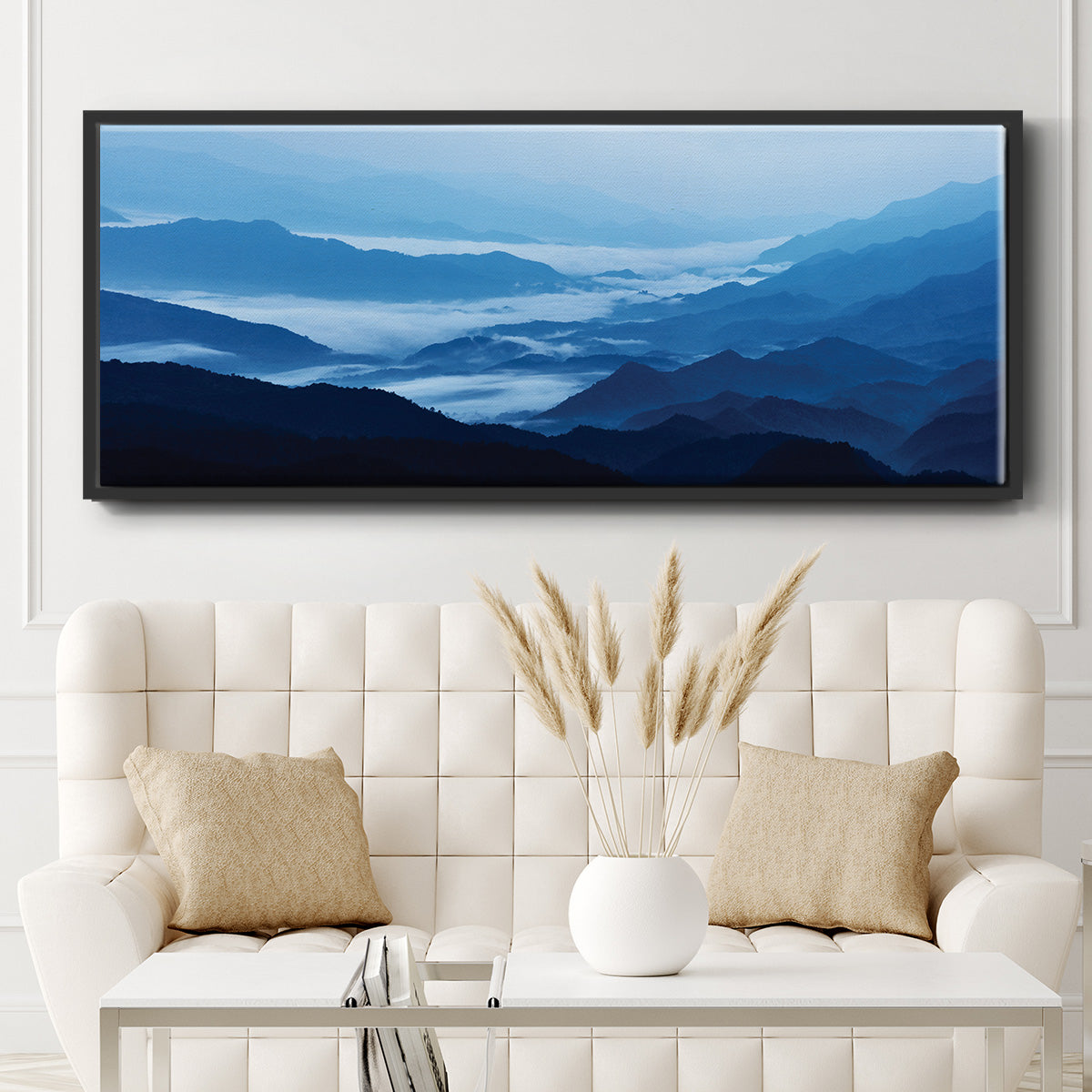 Misty Mountains XIII - Floater Framed Canvas Print