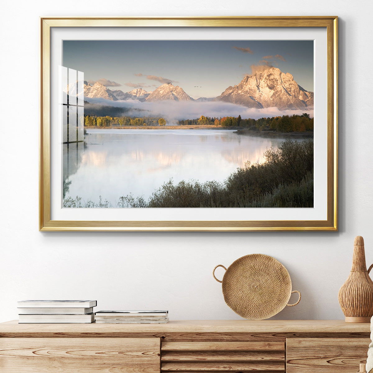 Snake River Fog - Modern Framed Art Print