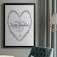 Hanukkah Heart - Modern Framed Canvas Print