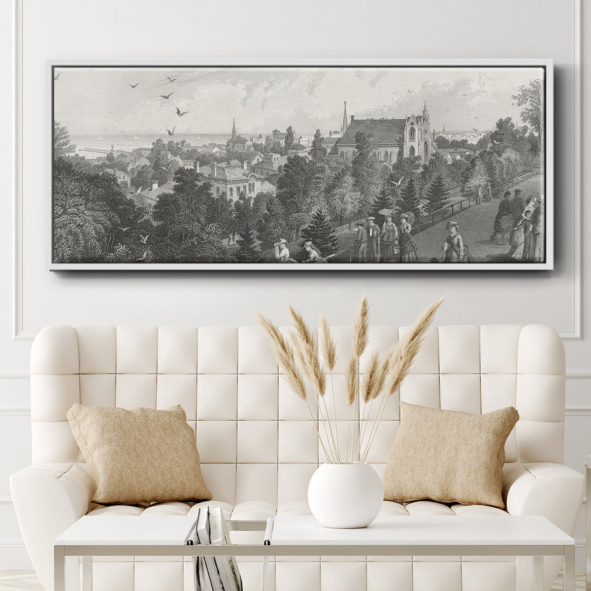 City of Cleveland - Floater Framed Canvas Print