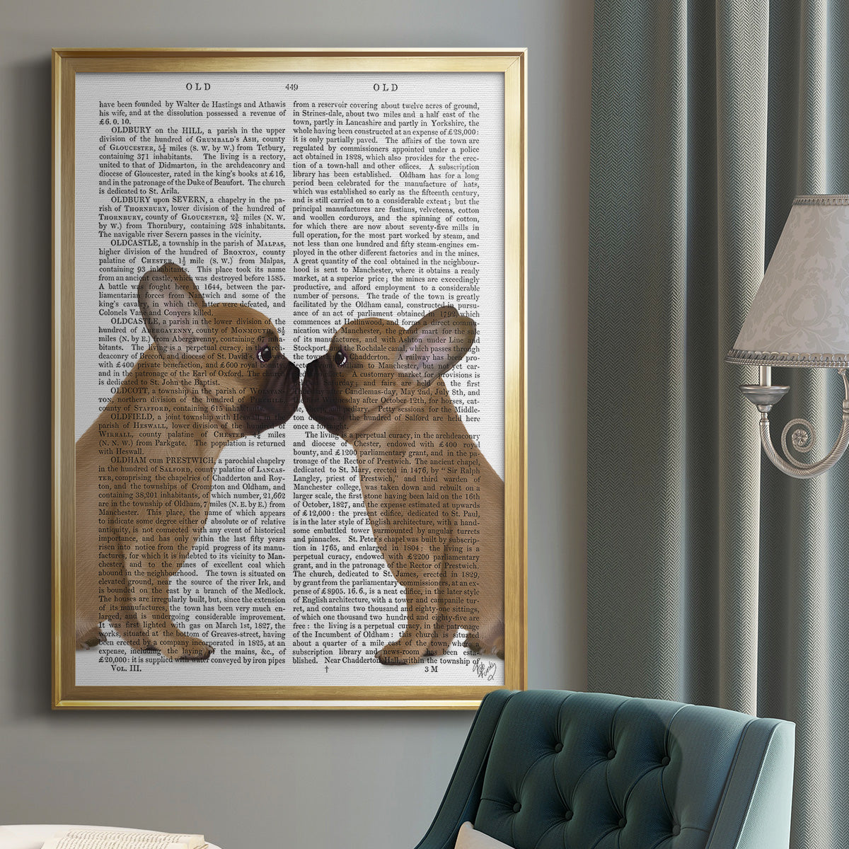 French Kiss Close Up - Modern Framed Canvas Print