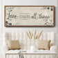 Love Conquers - Floater Framed Canvas Print