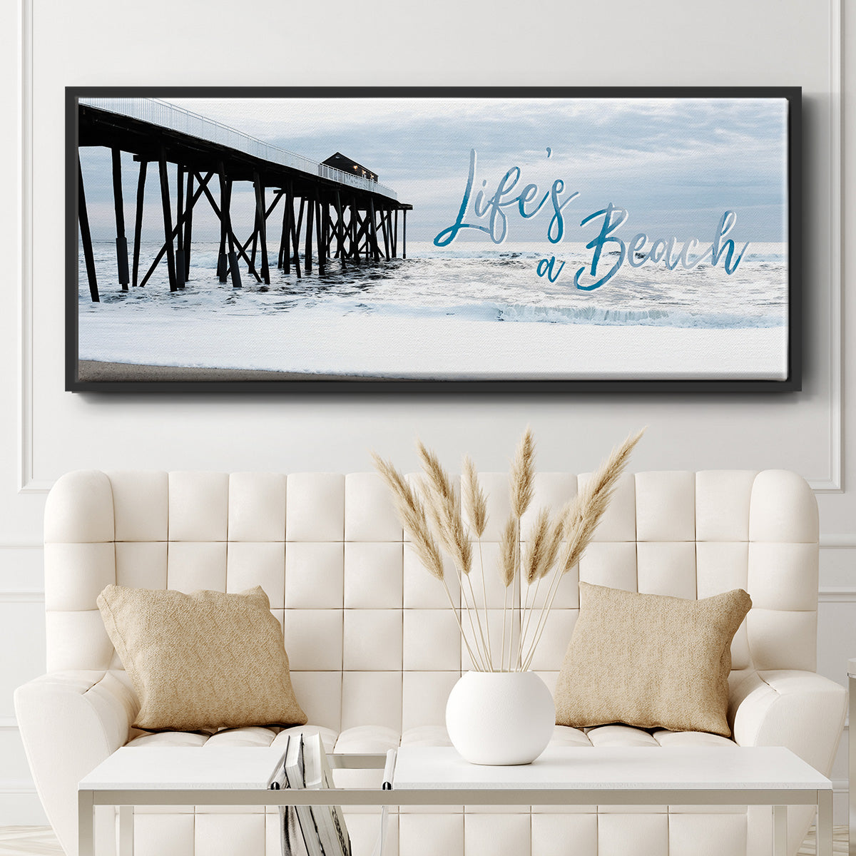 Life's a Beach - Floater Framed Canvas Print