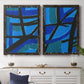 Involved Blues I - Premium Framed Canvas 2 Piece Set - Ready to Hang