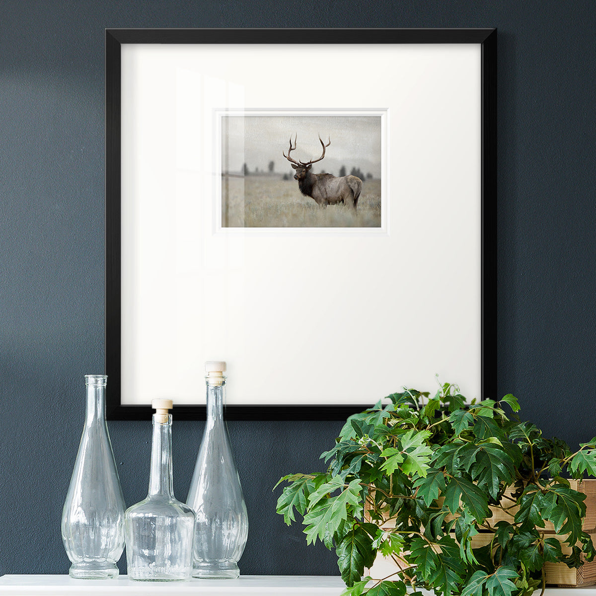 Grand Elk Premium Framed Print Double Matboard