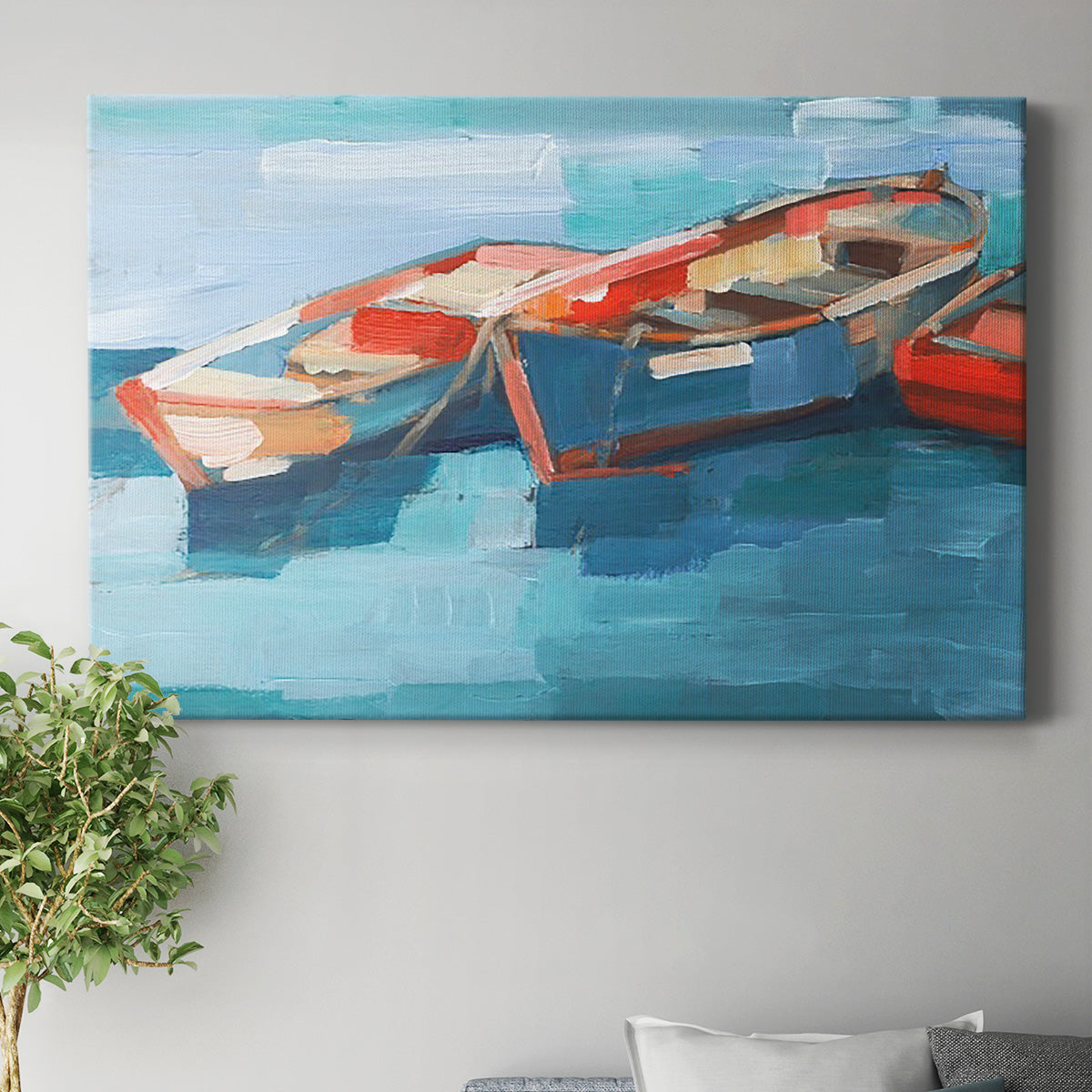 Primary Boats I - Canvas Art Print