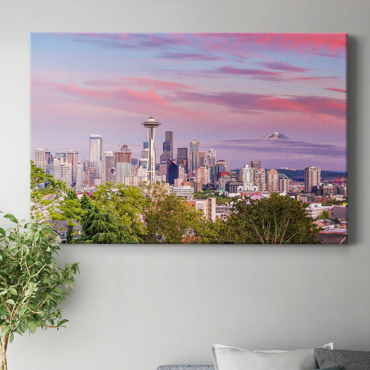 Seattle Skyline Panorama - Canvas Art Print