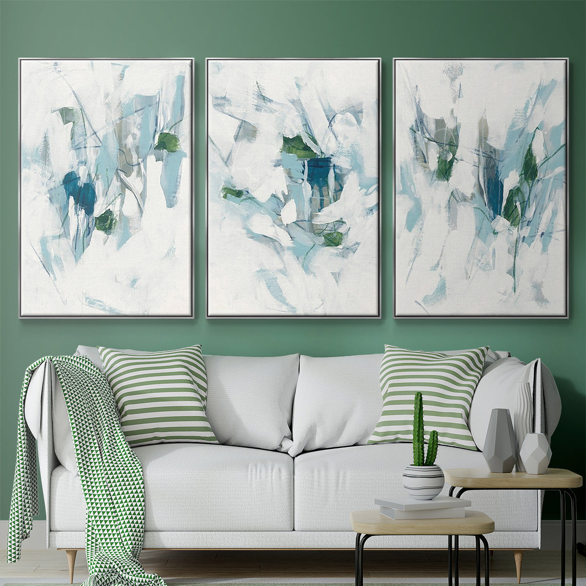 Ice Cavern I - Floater Framed Canvas Set