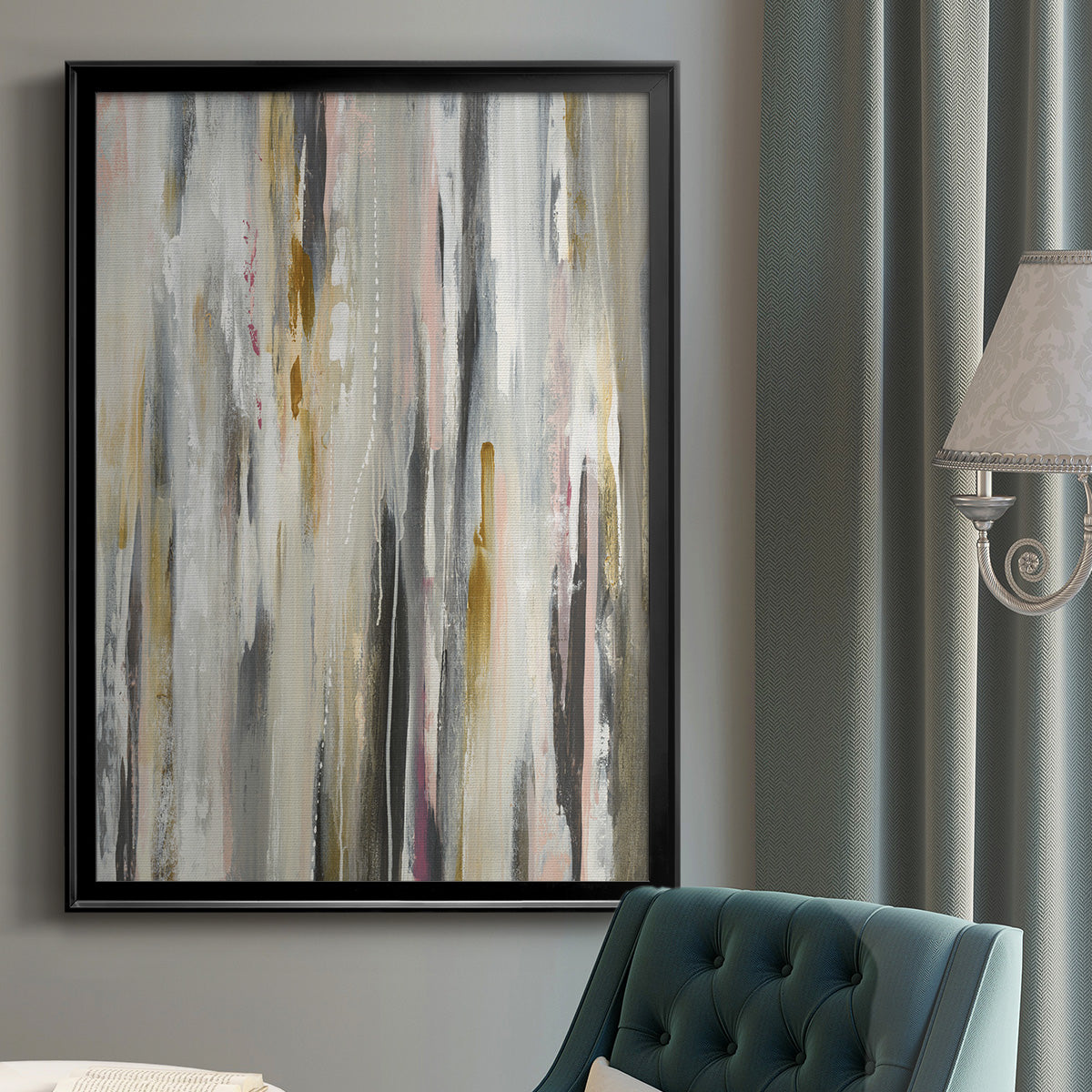 Color Ripple - Modern Framed Canvas Print