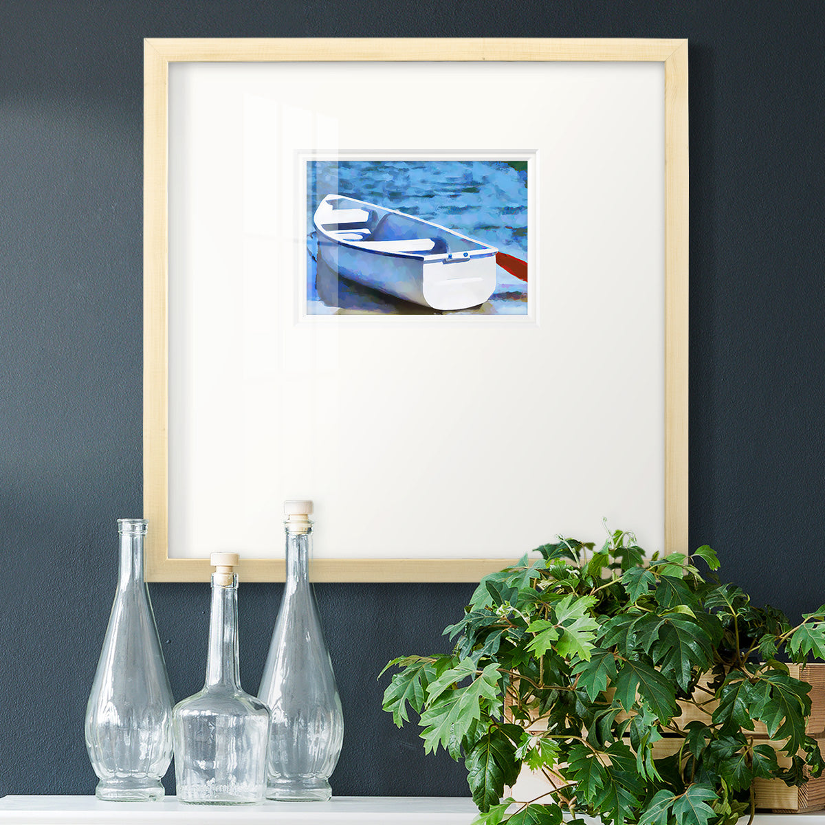 Colorful Rowboat II Premium Framed Print Double Matboard