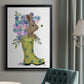 Welly Bunny And Bee - Modern Framed Canvas Print