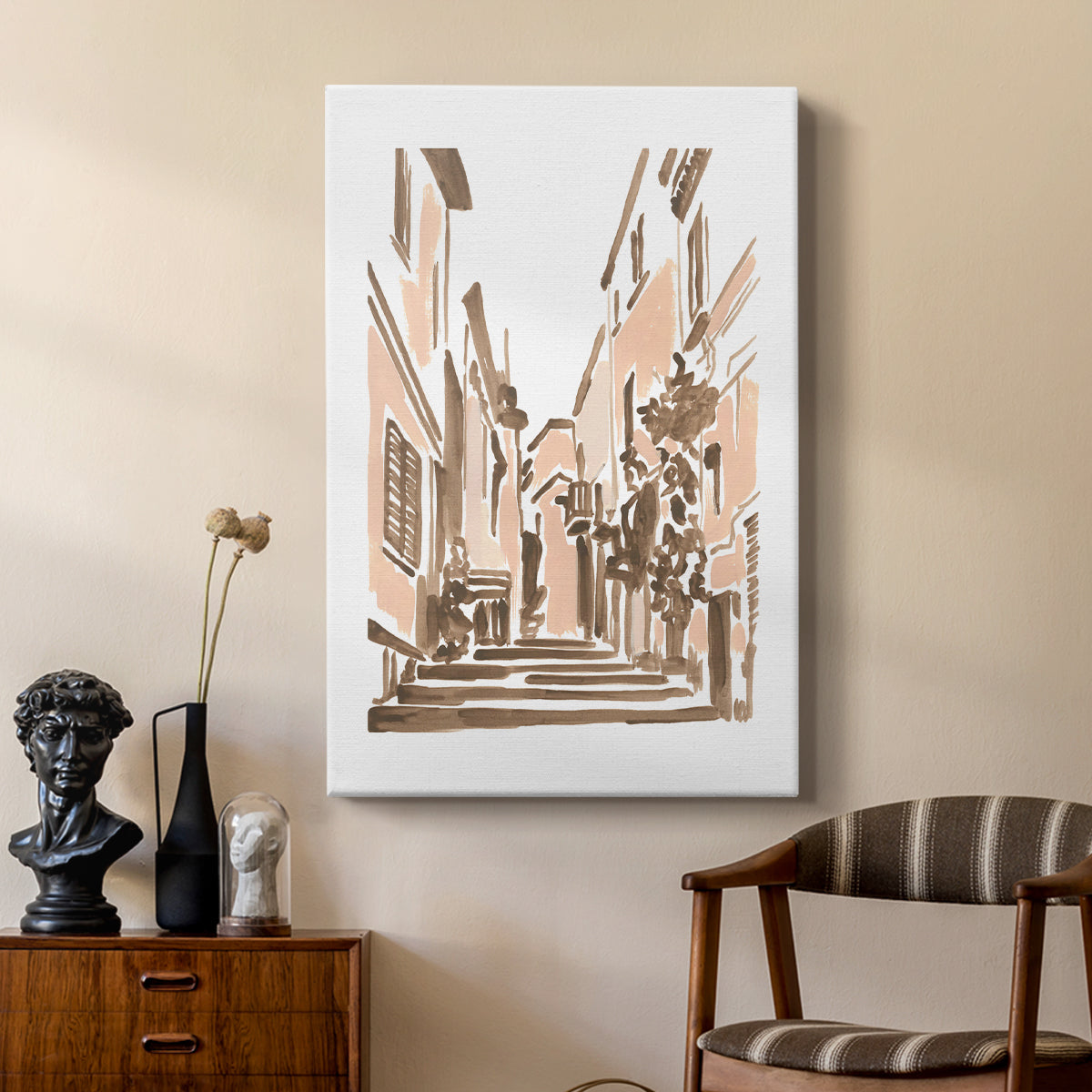 Blush Architecture Study I - Canvas Art Print