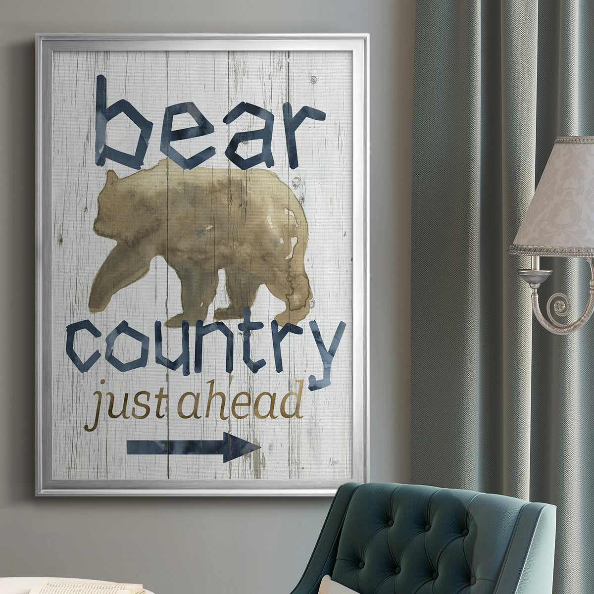 Bear Country - Modern Framed Canvas Print
