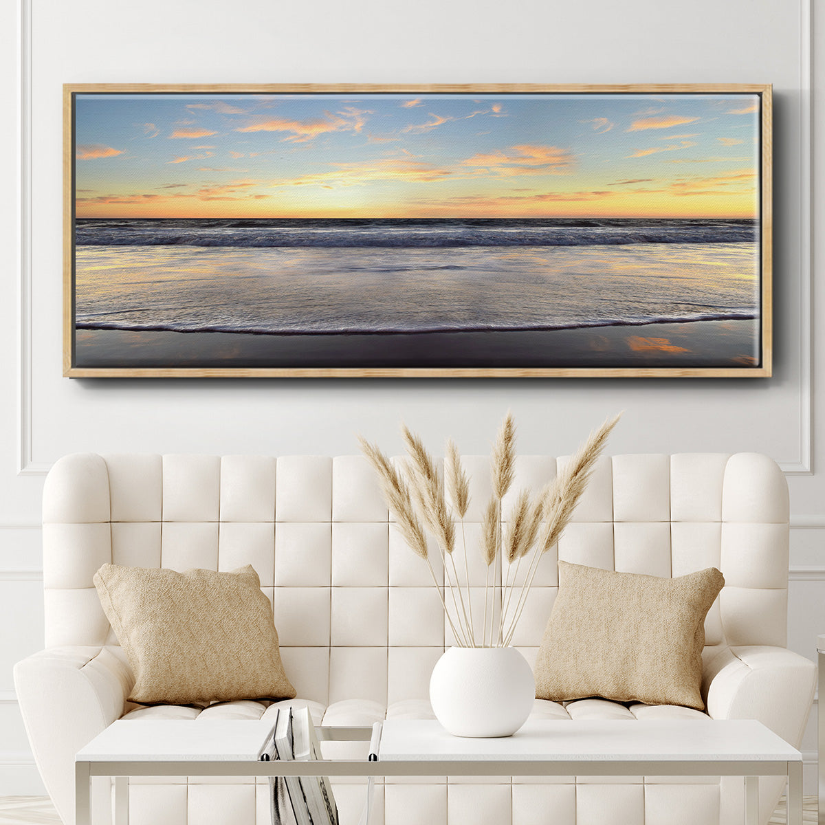 Evening on Venice Beach - Floater Framed Canvas Print