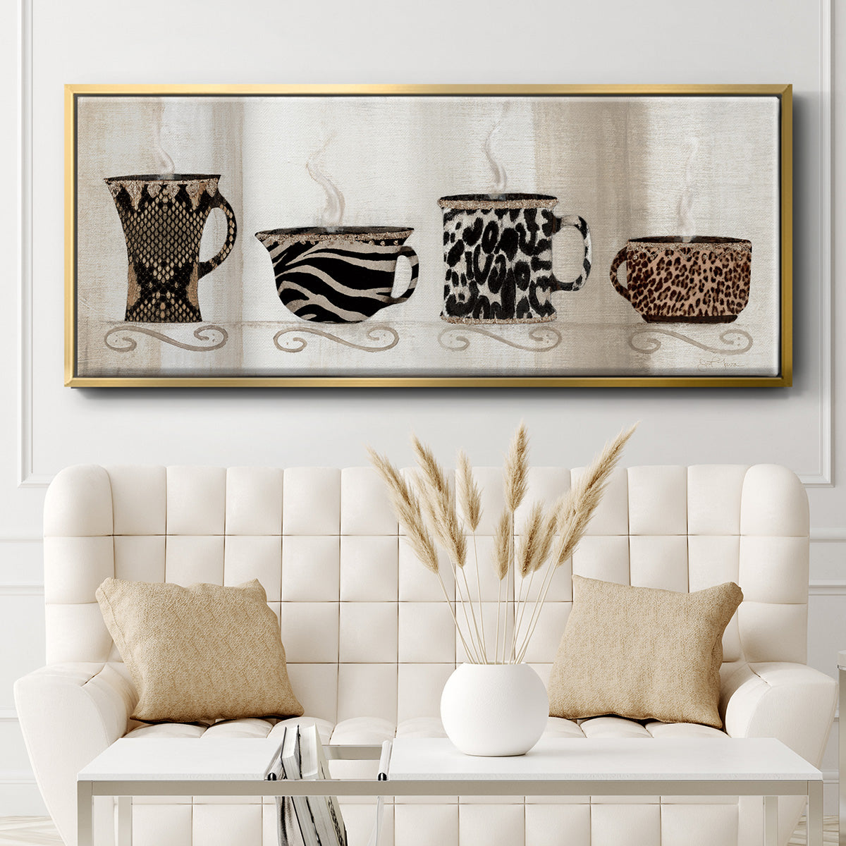Coffee Skins II - Floater Framed Canvas Print