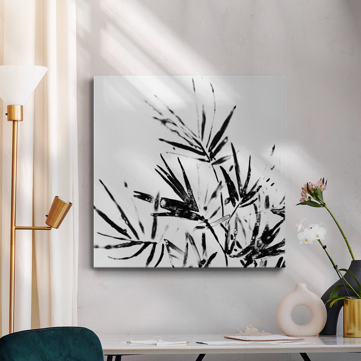Monochrome Tropic II - Canvas Art Print