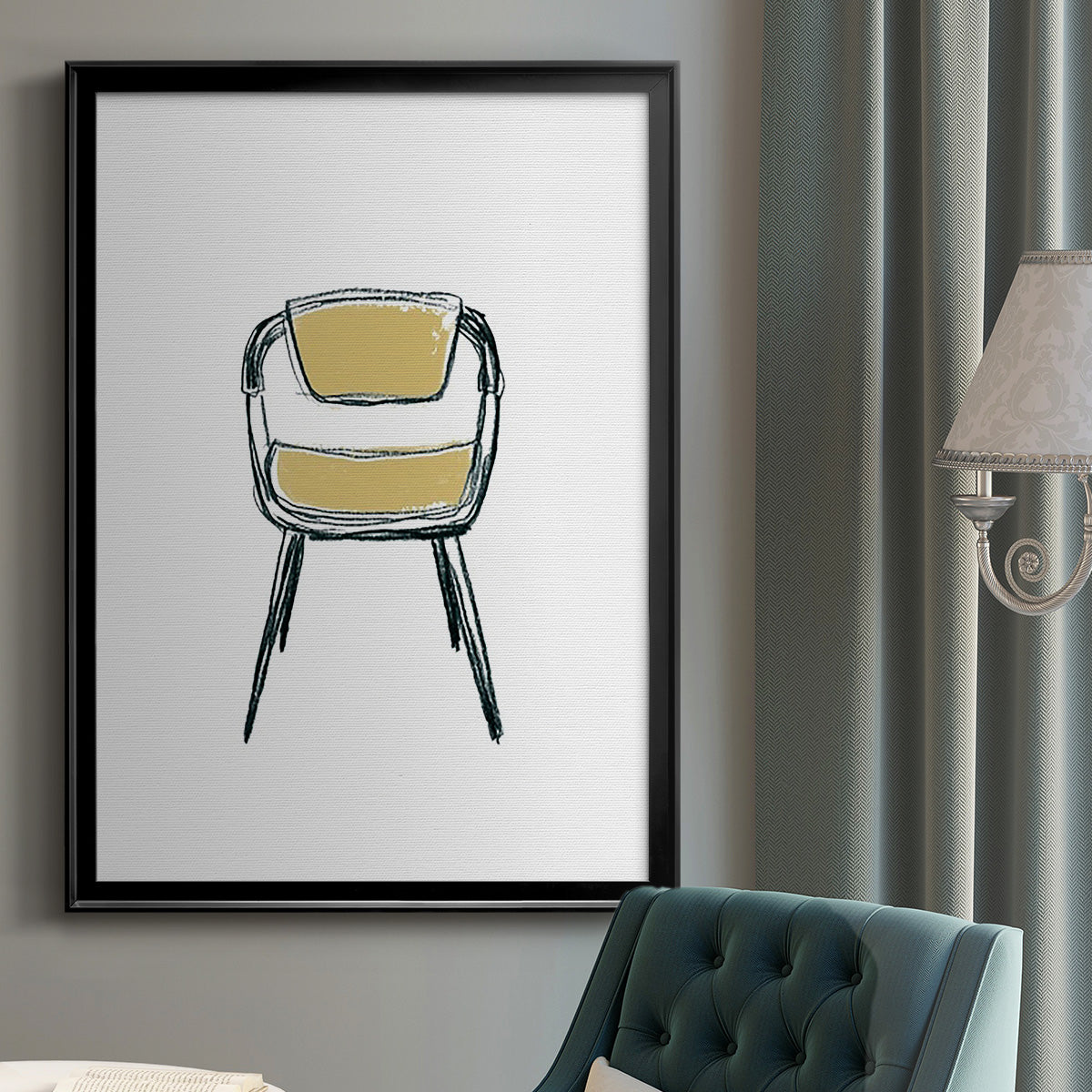 Take a Seat II - Modern Framed Canvas Print