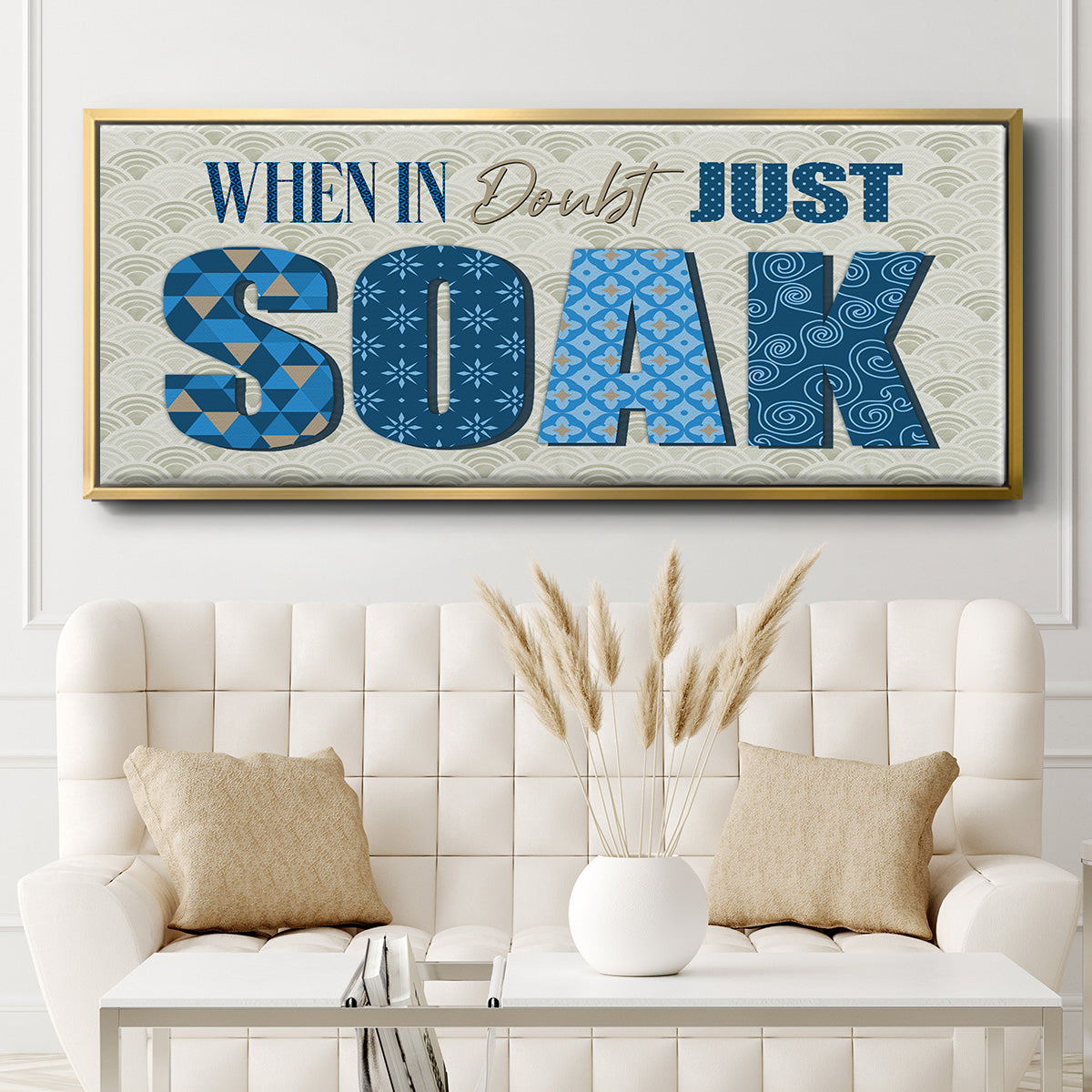 When in Doubt - Floater Framed Canvas Print