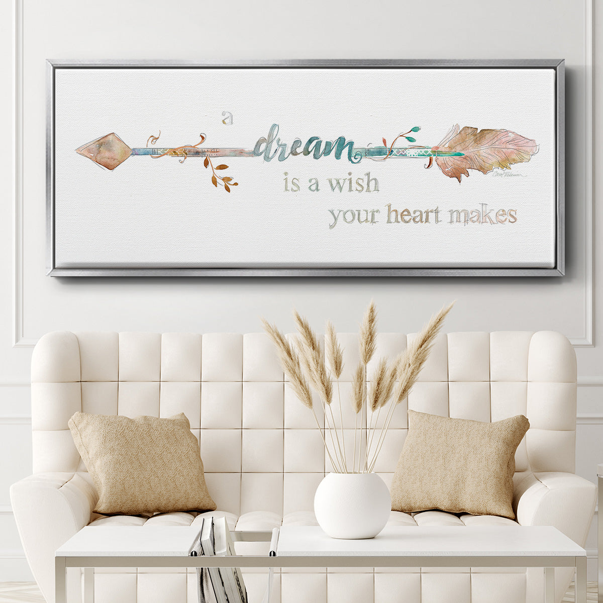 Dream Arrow - Floater Framed Canvas Print