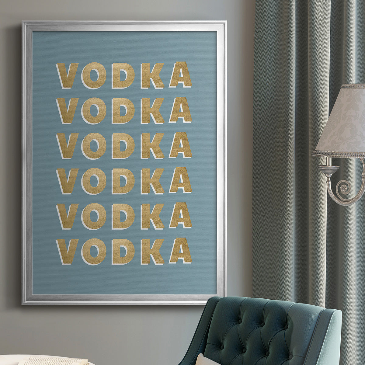 Vodka - Modern Framed Canvas Print