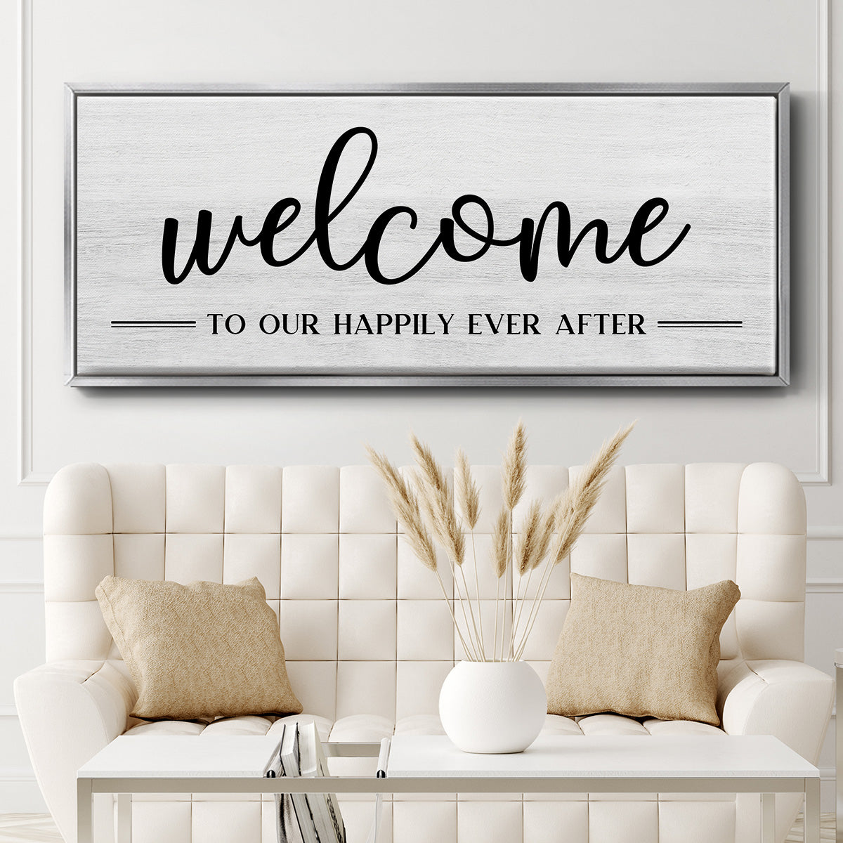 Welcome Ever After - Floater Framed Canvas Print