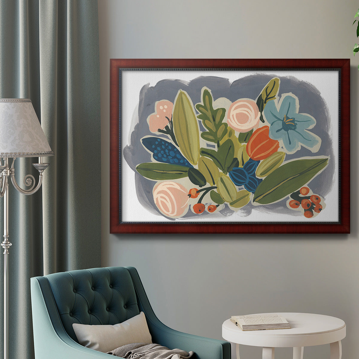 Bright Botany II Premium Framed Canvas- Ready to Hang