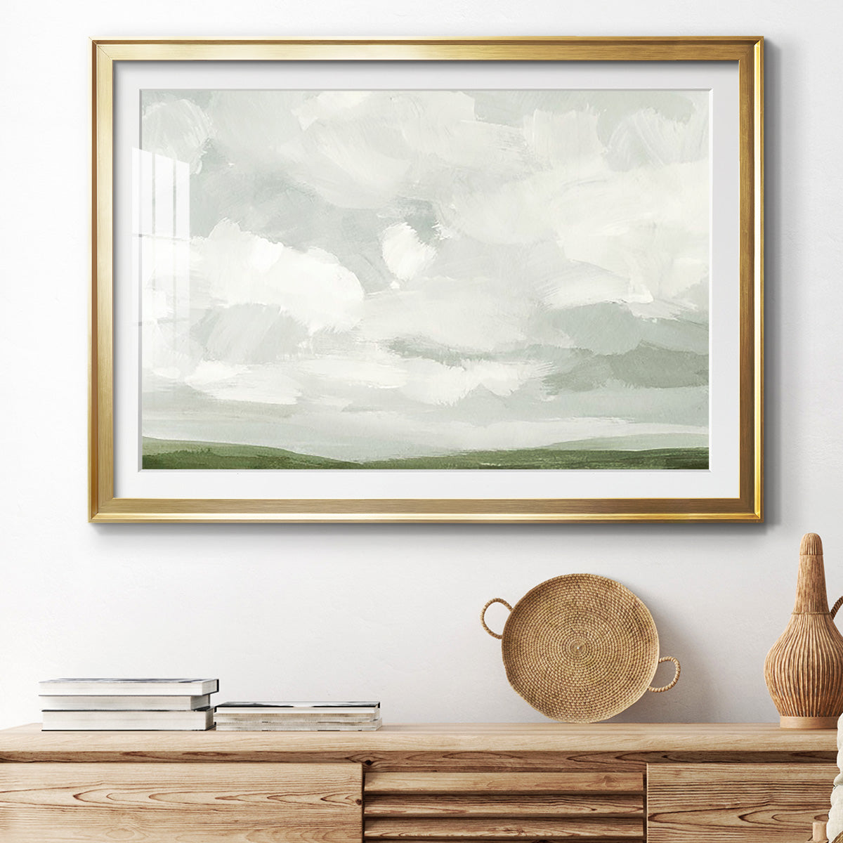 Gray Stone Sky IV - Modern Framed Art Print