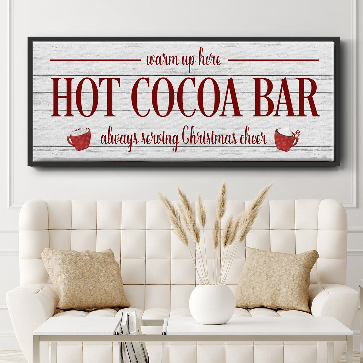 Hot Cocoa Bar - Floater Framed Canvas Print